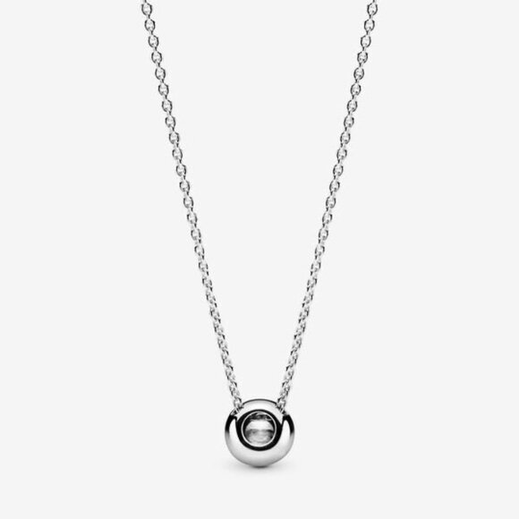Pandora Sterling Silver Round Halo Necklace - Picture 3 of 11